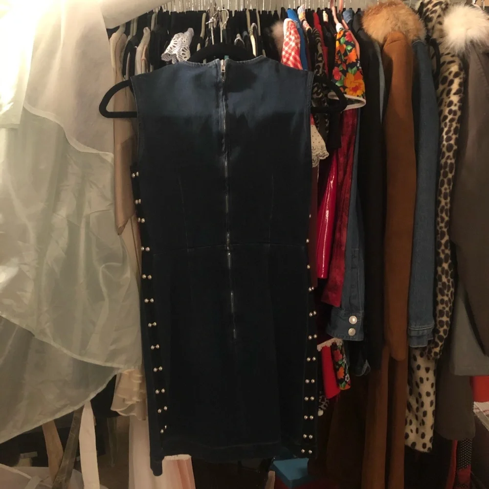 McQ - Alexander McQueen Deep V Neck Denim Dress - Picture 8 of 8